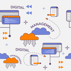 Digital management, work on projects patterns