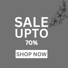 sale poster banner for online stores sale upto 70%