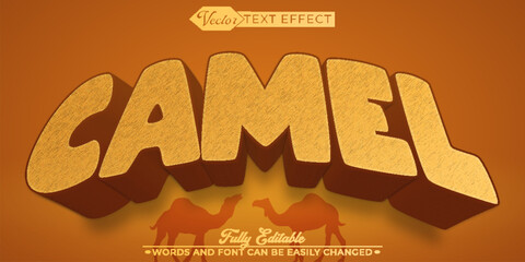 Camel Desert Editable Text Effect Template