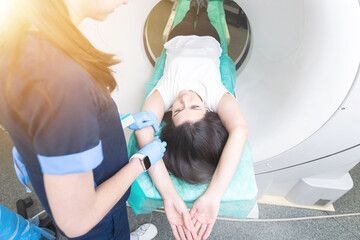 Computed tomography of the pelvis and hard tissues for women. CT scan to cure tissue diseases....