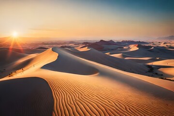 Obraz na płótnie Canvas sunset over the desert
