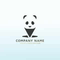 Obraz premium PANDA CAR RENTAL vector logo design