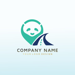 PANDA CAR RENTAL vector logo design