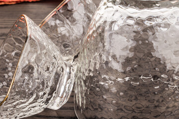 Crystal clear cups, tea cups, tea sets