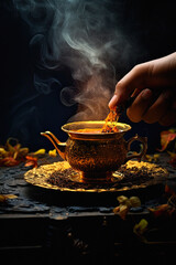 Obraz na płótnie Canvas The Art of Tea: Unveiling the Beauty and Grace of a Ritual, ai generative