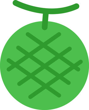 recommend clip art: メロンのシンプルなかわいいカラーイラスト