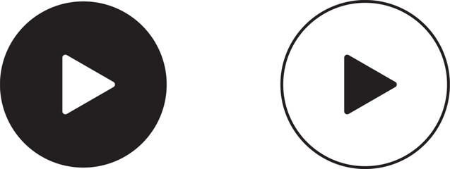 Play icon set. Play button icon.