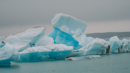 Icebergs And Ice glaciers in Iceland