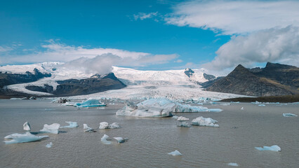 Icebergs And Ice glaciers in iceland