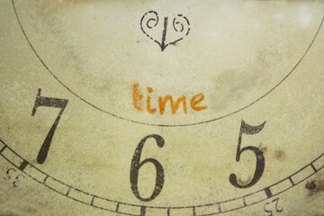 concept of time with an ancient clock