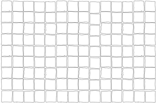 cobble stone on ground vector, tiles mosaic pattern. texture interior background line art. set of graphics elements drawing for architecture and landscape design. cad pattern
