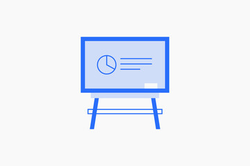 Geometric presentation illustration in flat style design. Vector illustration and icon. 