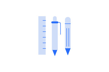 Isolated Geometric set of tools for construction
illustration in flat style design. Vector illustration and icon. 