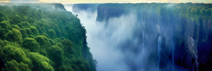 Foto op Aluminium Victoria Falls panoramic view - Generative AI © jovannig
