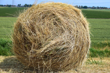 Cut sides of road like hay in a roll