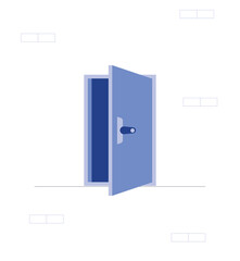 Door open exit vector design illustration icon design (1)
