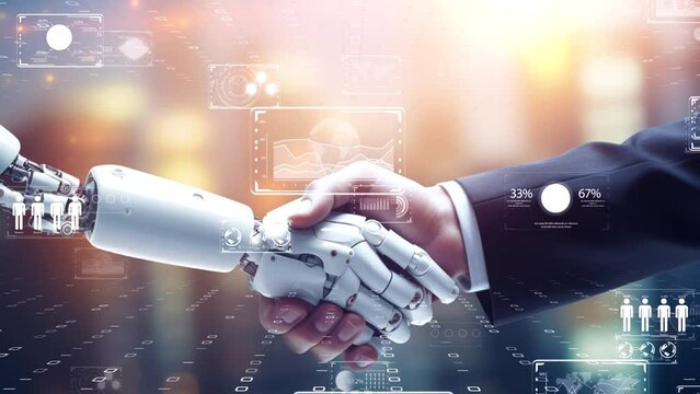 AIとデジタルの力を使って人類に希望をもたらすイメージ、AIと人間の共存イメージ