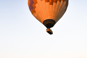 Famous tourist attraction of Cappadocia is an air flight. Cappadocia is known all over the world as one of the best places for flights with balloons. Cappadocia, Turkey.