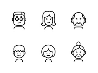 家族の顔アイコン（白塗り／枠なし）