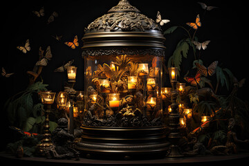 Devil butterfly lantern, Generative AI