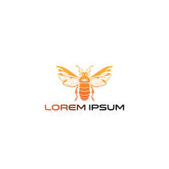 Bee Logo Vector Gradient and white Background. Honey bee logo. Hand drawn engraving style illustrations. Bee logo vector minimalist graphic vector. vintage honey bee logo template illustration vector 