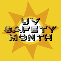 Fototapeta na wymiar July is UV Safety Awareness Month. While sunshine is essential for your body to process vitamin D, ultraviolet (UV) radiation can quickly damage your skin, no matter your skin tone.