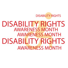 Disability rights vector illustration