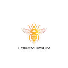 Best Honey bee logo. Hand drawn engraving style illustrations.  Business Bee logo design . Bee logo vector minimalist graphic vector. 