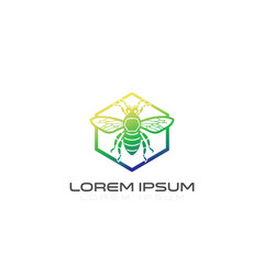 Best Honey bee logo. Hand drawn engraving style illustrations.  Business Bee logo design . Bee logo vector minimalist graphic vector. 