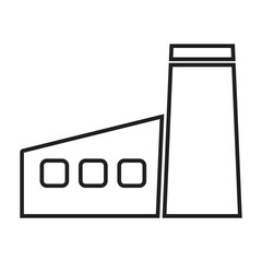 factory building icon vector