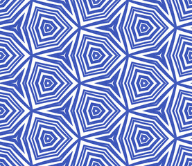 Chevron stripes design. Indigo symmetrical