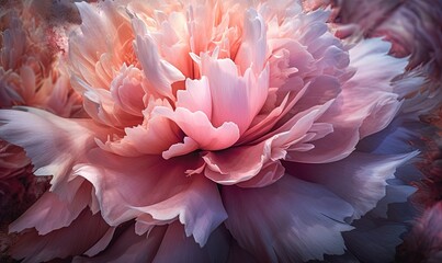  a large pink flower is in the middle of a field.  generative ai