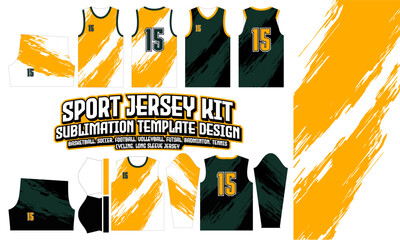 brushes Jersey Design Apparel Sublimation layout Soccer Football Basketball volleyball Badminton Futsal
