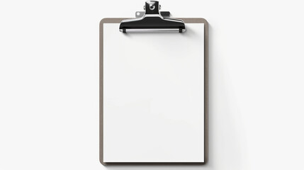 Individuelle Produktpräsentation: Weiße Papier-Vorlage auf isoliertem Clipboard