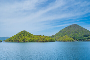 北海道の洞爺湖、中島の浮御堂