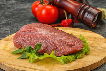 Raw beef piece for cooking