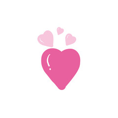pink heart , two hearts with heart