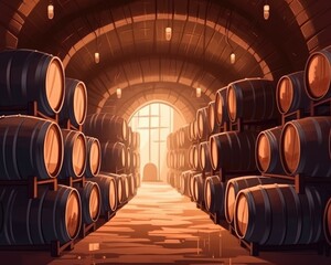 Generation AI creates a wine and whisky storage cellar. (Illustration, Generative AI)