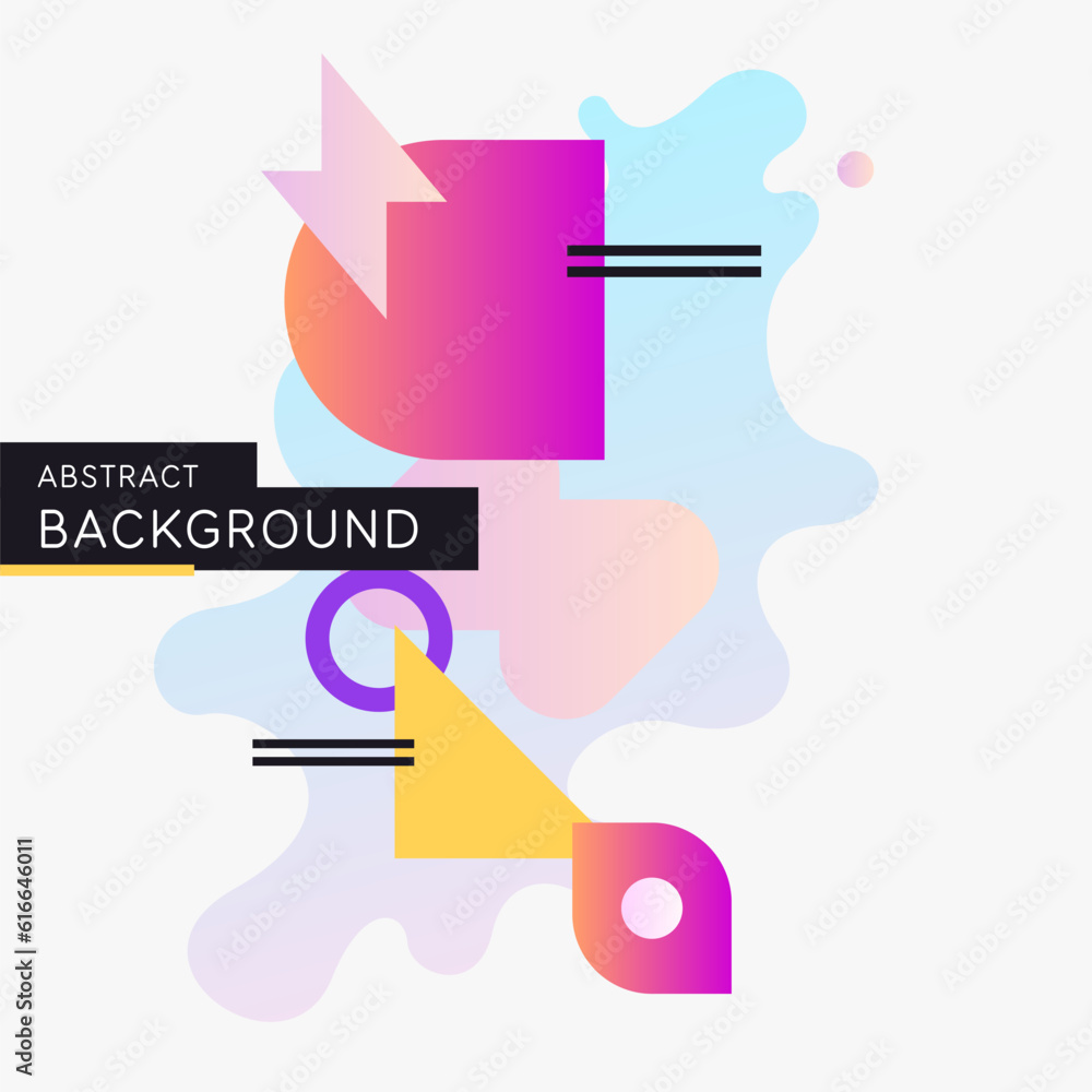 Poster composition with geometric shapes. abstract background for design.
