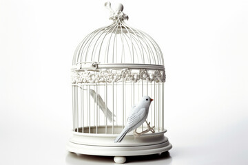 bird cage  white background