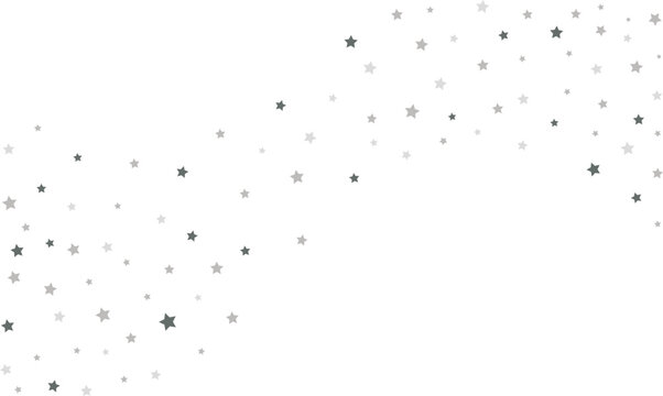 Abstract stars background. Stars pattern. Light silver glitter confetti.