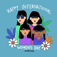 International Women's Day Cute vector illustration