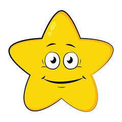 yellow star face smile emotion