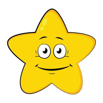 yellow star face smile emotion