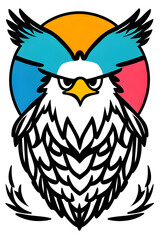 Obraz premium graphic for a t shirt featuring a cute eagle wearing sunglasses