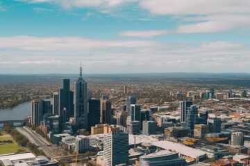 Fototapeta na wymiar City aerial view - Generative AI