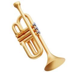 Trumpet Music Tools 3D illustration