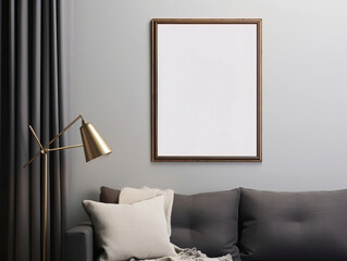 Mockup Frame In Bedroom Interior Background , Mockups Design 3D, HD
