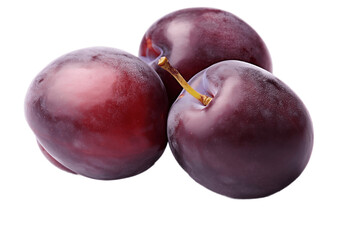 Plum Isolated on a Transparent Background. AI