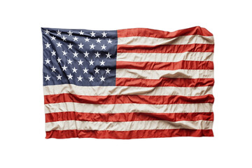Flag of the United States of America Isolated on a Transparent Background. AI